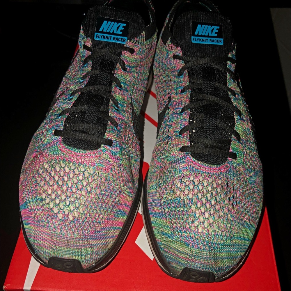 Nike Flyknit Racer Multi colour size 9